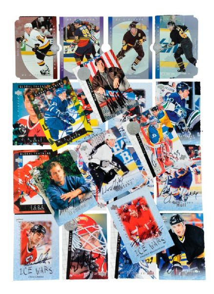 1995-96 Upper Deck "Be A Player" Hockey Complete 225-Card Signed Set Plus Gretzkys Great Memories and Lethal Lines Complete Sets