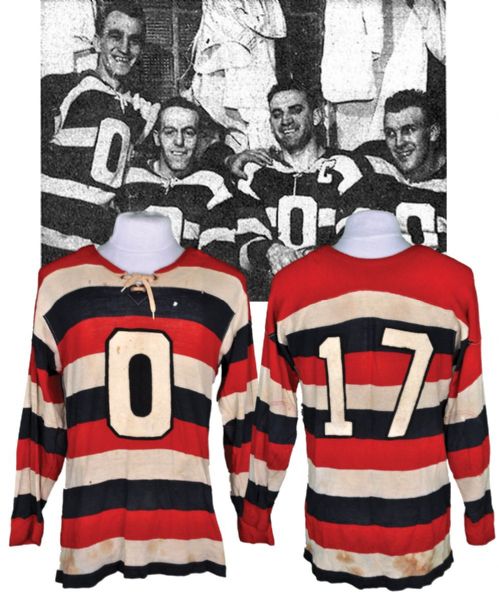 Ottawa Senators Early-1950s Game-Worn Wool Jersey - Team Repairs!