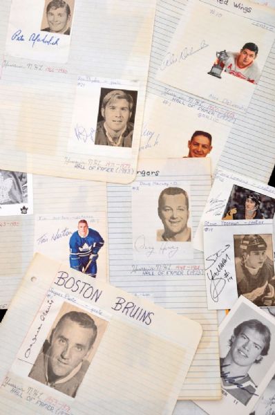 Huge Hockey Autograph Collection of 320+ with Sawchuk, Horton, Harvey, Plante and Others