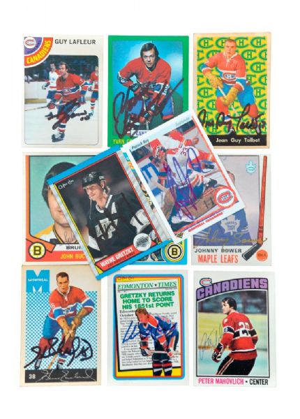 Vintage Signed Hockey Card Collection of 450+ with many HOFers and Stars