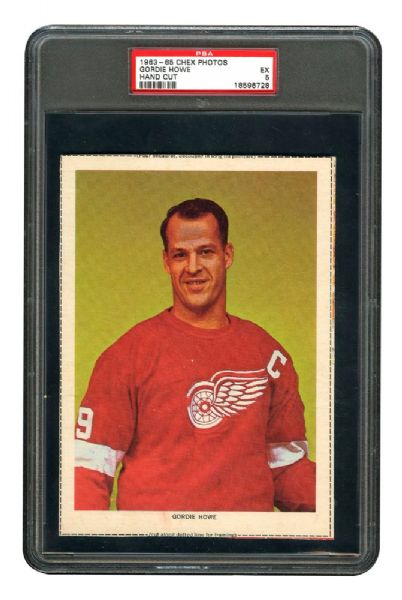 1964-65 Chex Cereal Series 2 Hockey Photo - Gordie Howe <br>- Graded PSA 5 - Highest Graded!