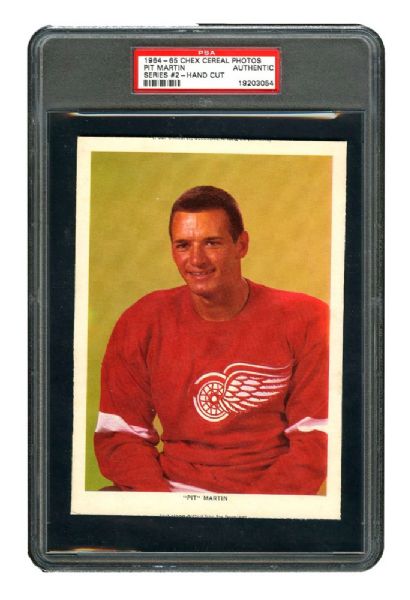 1964-65 Chex Cereal Series 2 Hockey Photos - Henderson, MacGregor and Martin <br>- Graded PSA Authentic
