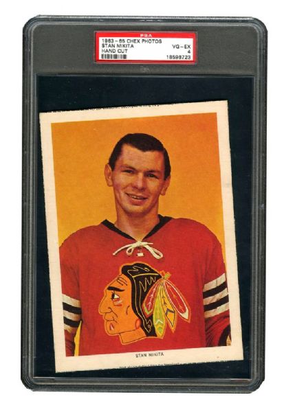 1964-65 Chex Cereal Series 2 Hockey Photo - Stan Mikita <br>- Graded PSA 4