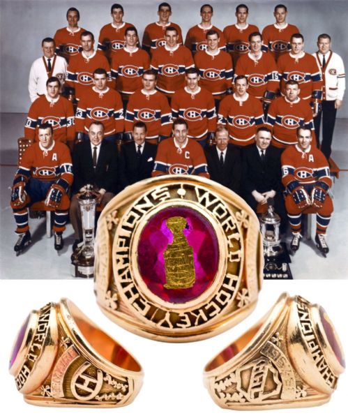Jacques Lemaires 1967-68 Montreal Canadiens Stanley Cup Championship 14K Gold Ring with His Signed LOA