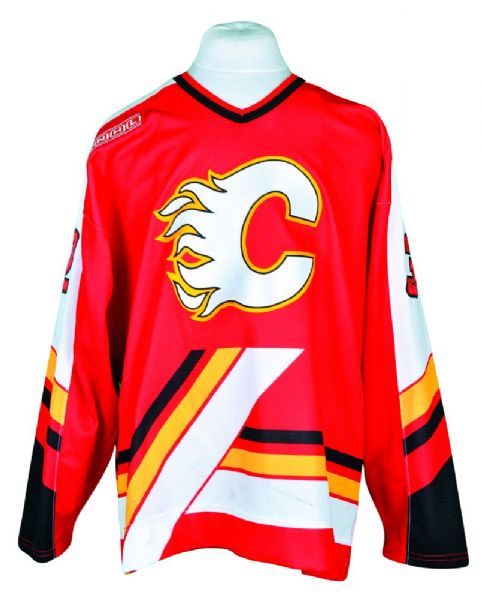 Lee Sorochans 1999-2000 Calgary Flames Game-Worn Jersey with Team LOA