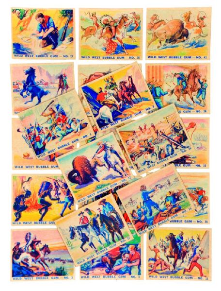 1930s O-Pee-Chee V306 Wild West Bubble Gum Starter Set (38 of 49) + Extras (17)
