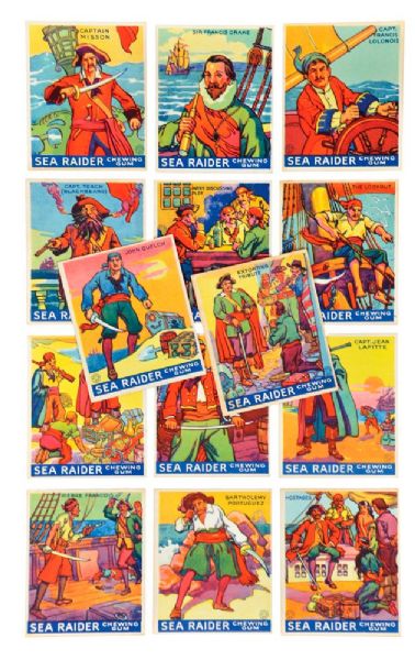 1930s Sea Raiders, Dick Tracy, Papoose, World War and Tarzan (Canadian Issues) Card Collection of 106