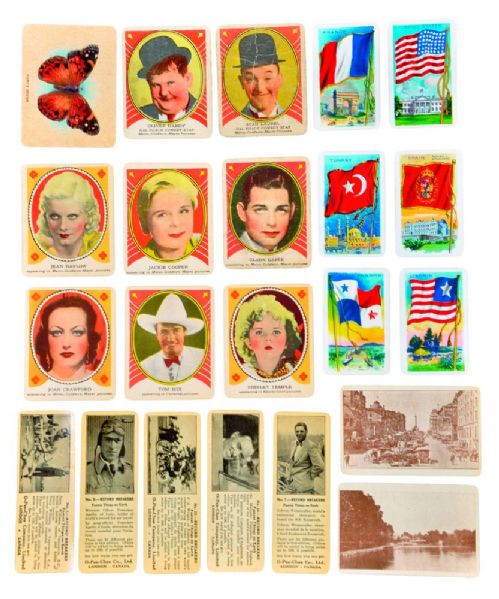 1930s O-Pee-Chee Record Breakers and Magic Trick Cards, Hamilton Gum Hollywood Picture Star 40-Card Set and Other Card (Canadian Issues) Collection of 159 