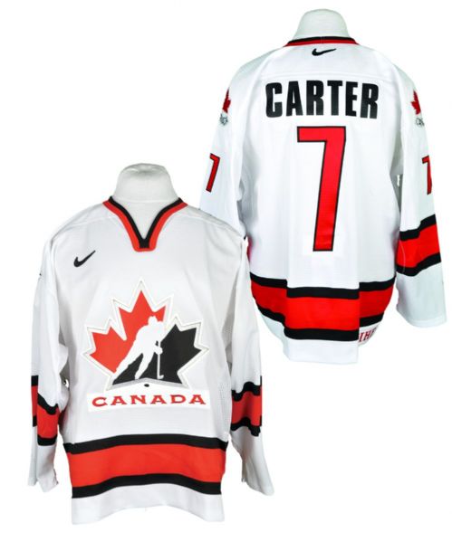 Jeff Carters 2005 IIHF World Junior Championships Team Canada Game-Worn Jersey with LOA