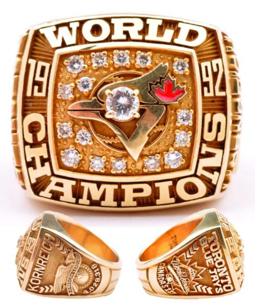 Toronto Blue Jays 1992 World Series Championship 14K Gold and Diamond Ring