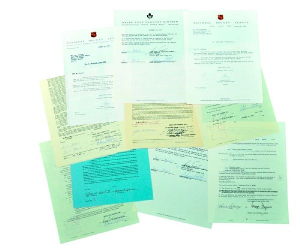 Toronto Maple Leafs 1970s/1980s David Hutchison Document / Contract Collection of 9