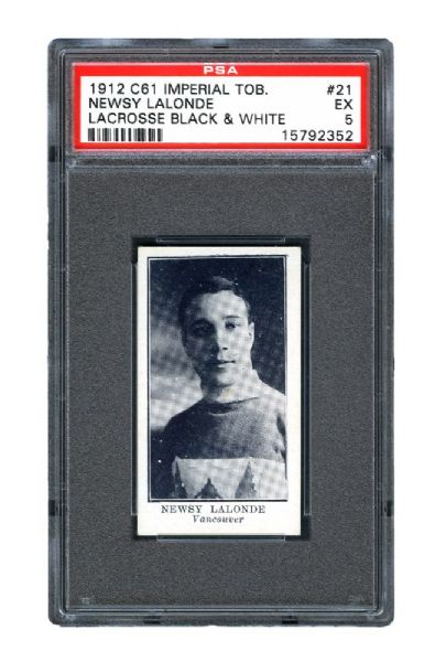1912-13 Imperial Tobacco C61 #21 HOFer Edouard "Newsy" Lalonde - Graded PSA 5
