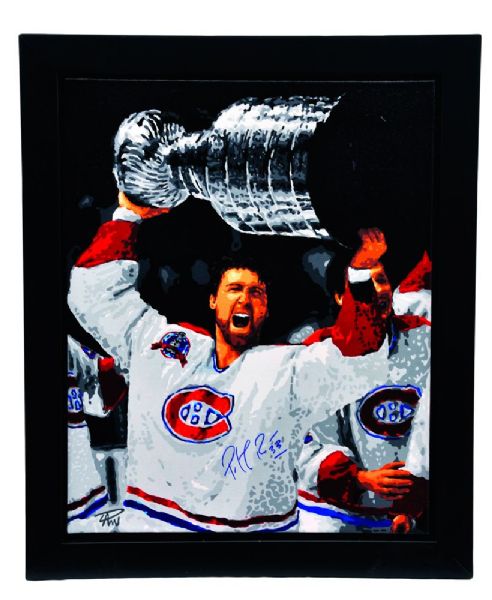 Patrick Roy 1993 Montreal Canadiens Original Acrylic on Canvas Signed Framed Painting