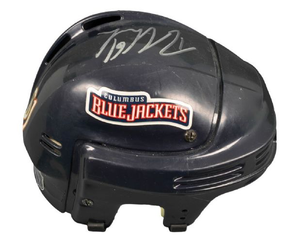 Rick Nashs 2005-06 Columbus Blue Jackets Signed Game-Worn Helmet with Team LOA 