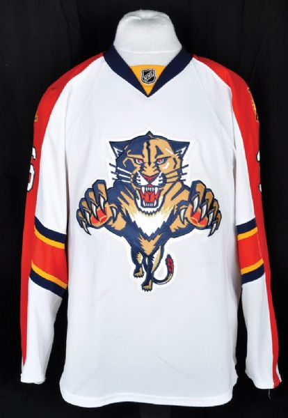 Jussi Jokinens 2014-15 Florida Panthers Game-Worn Jersey with Team LOA <br>- Photo-Matched!