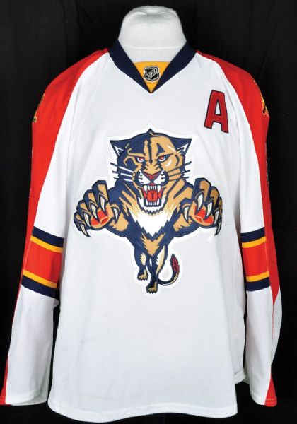 Brian Campbells 2014-15 Florida Panthers Game-Worn Alternate Captains Jersey with <br>Team LOA - Photo-Matched!