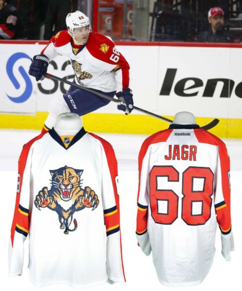 Jaromir Jagrs 2014-15 Florida Panthers Game-Worn Jersey with Team LOA <br>- Photo-Matched!