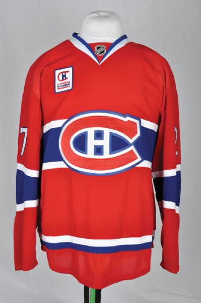 Alex Galchenyuks 2013 Montreal Canadiens Signed "Montreal Canadiens Childrens Foundation" Warm-up Worn Jersey with Team LOA