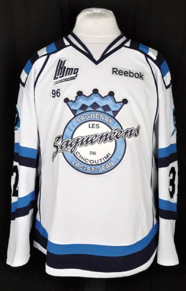 Jeremy Gregoires 2012-13 Chicoutimi Sagueneens Game-Worn Jersey with 40th Patches
