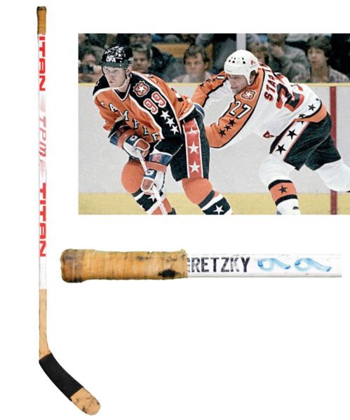 Wayne Gretzkys 1984 NHL All-Star Game Titan Game-Used Stick with LOA <br>- From Shawn Chaulk Collection