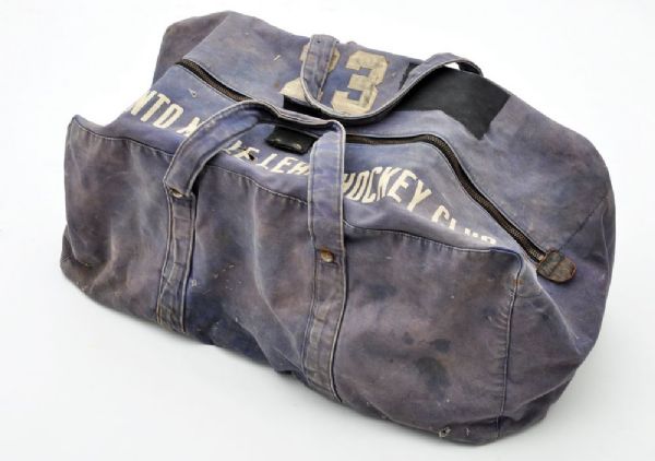 Vintage Toronto Maple Leafs Game-Used Equipment Bag Attributed to Eddie Shack