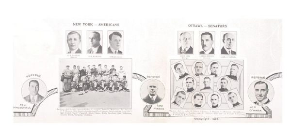 New York Americans and Ottawa Senators 1926 Team Picture 