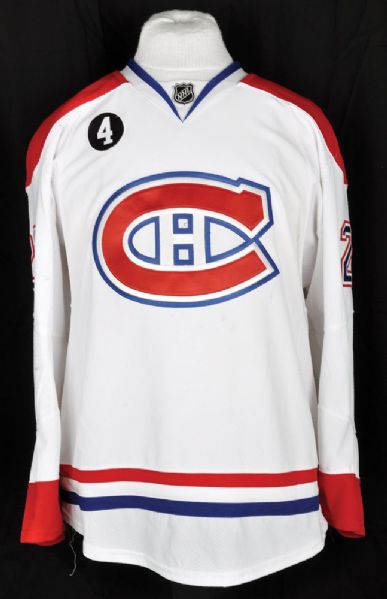 Dale Weises 2014-15 Montreal Canadiens Game-Worn Jersey with Team LOA <br>- Beliveau Memorial Patch! - Photo-Matched!