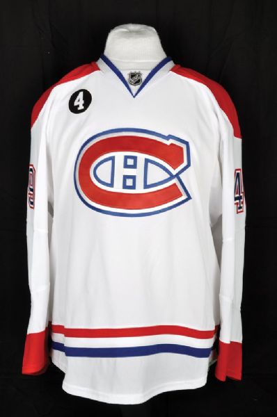 Michael Bournivals 2014-15 Montreal Canadiens Game-Worn Jersey with Team LOA <br>- Beliveau Memorial Patch!