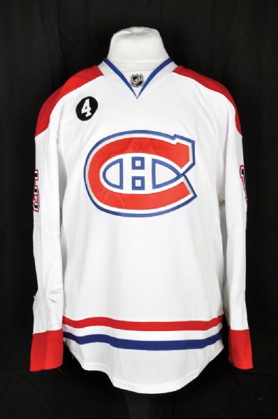 Pierre-Alexandre Parenteaus 2014-15 Montreal Canadiens Game-Worn Jersey <br>with Team LOA - Beliveau Memorial Patch! - Photo-Matched!