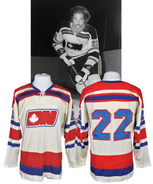 Chris Meloffs 1972-73 WHA Ottawa Nationals Inaugural Season Game-Worn Jersey