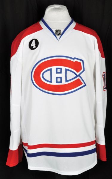 Eric Tangradis 2014-15 Montreal Canadiens Game-Worn Jersey with Team LOA <br>- Beliveau Memorial Patch!