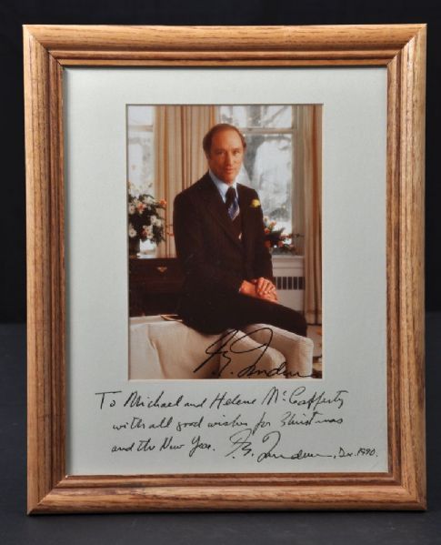 Pierre Trudeau, Canadian Prime Minister, Framed Signed Photo