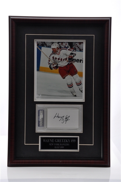 Wayne Gretzky New York Rangers Signed Framed Montage - PSA/DNA (16" x 24")