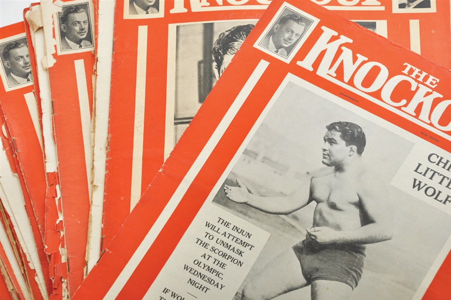 "The Knockout" 1933-35 Boxing Magazine Collection of 75+ 