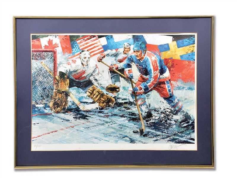 1976 Canada Cup Team Canada / Team USA Limited-Edition Framed Print (22" x 29")