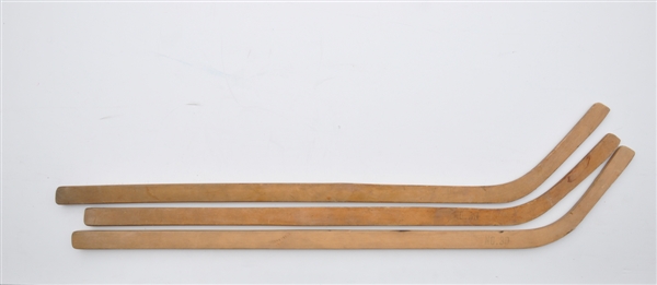 Turn-of-the-Century Ice Hockey / Ice Polo No.80 Stick Collection of 3 (38")