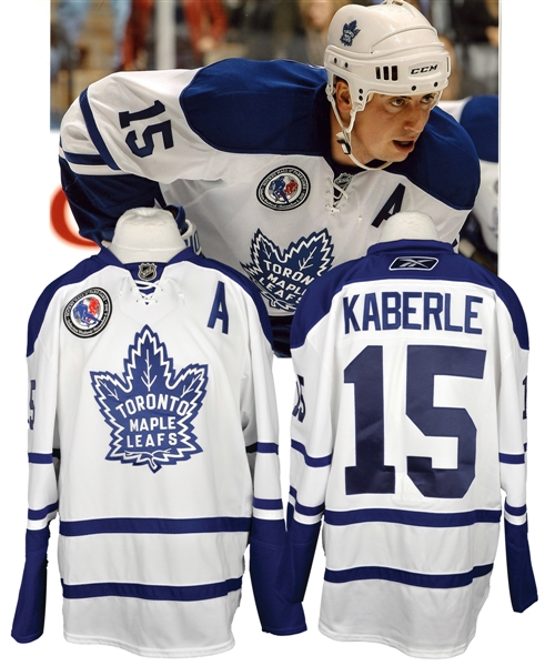 Tomas Kaberles 2010-11 Toronto Maple Maple Leafs Game-Worn "Hall of Fame Game" Alternate Captains Jersey - Photo-Matched!