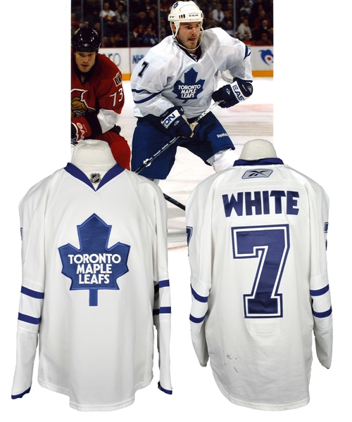 Ian Whites 2009-10 Toronto Maple Leafs Game-Worn Jersey with Team LOA <br>- Photo-Matched!