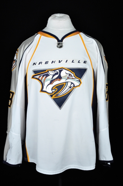 Anders Lindbacks 2010-11 Nashville Predators Game-Worn Rookie Jersey with Team LOA - 1st Game, 1st Win and 1st Shutout!