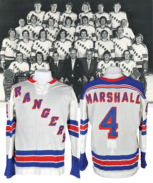 Bert Marshalls 1972-73 New York Rangers Game-Worn Jersey