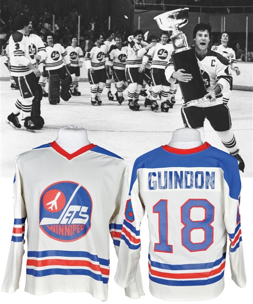 Bob Guindons 1978-79 WHA Winnipeg Jets Game-Worn Avco Cup Playoffs Jersey