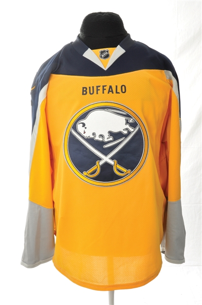 Matt Moulsons 2013-14 Buffalo Sabres Game-Worn Third Jersey with Team LOA