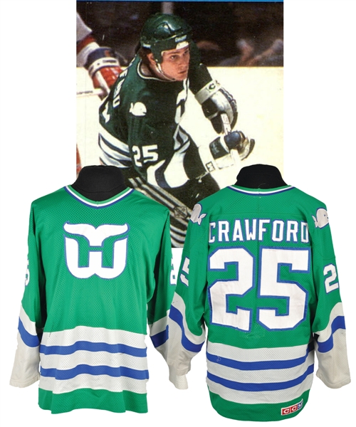 Bob Crawfords 1983-84 Hartford Whalers Game-Worn Jersey