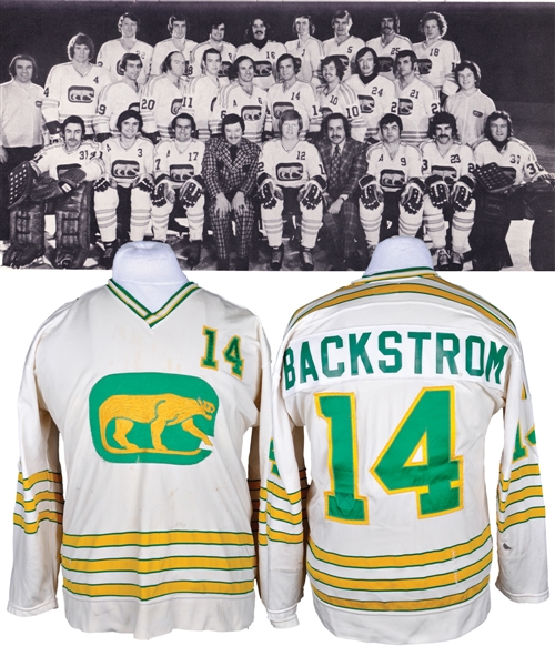 Ralph Backstroms 1973-74 Chicago Cougars Game-Worn Jersey with LOA