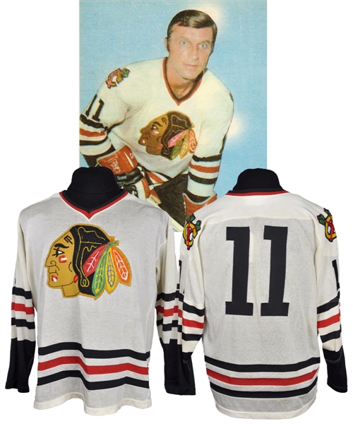 Doug Mohns 1968-70 Chicago Black Hawks Game-Worn Jersey with LOA