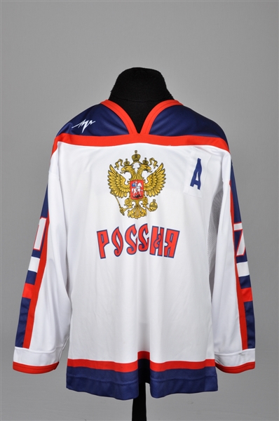 Ilya Kovalchuks 2002-03 Russian National Team Game-Worn Jersey with LOA