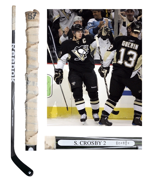 Sidney Crosbys March 31st 2010 Pittsburgh Penguins Game-Used Reebok Stick with LOA <br>- Obtained from Crosby!