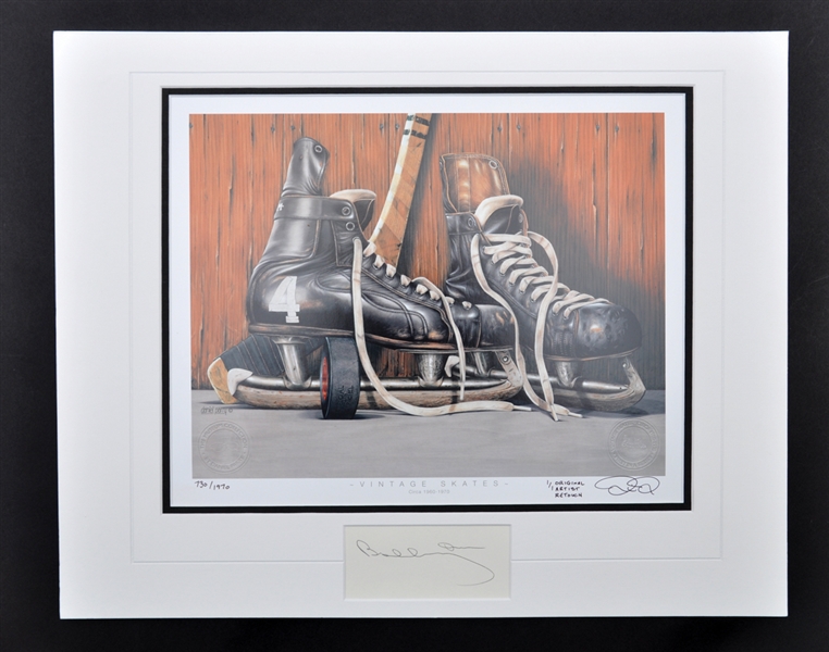 Bobby Orr Signed "Vintage Skates" Original Artist Retouch Art Print (1/1) by Daniel Parry with COA (16" x 20")