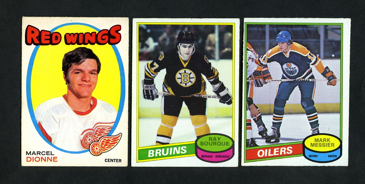 1971-85 O-Pee-Chee Hockey RC Collection of 5 with Dionne, Messier and Bourque
