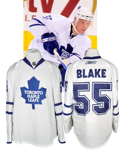 Jason Blakes 2008-09 Toronto Maple Leafs Game-Worn Jersey with Team LOA <br>- Photo-Matched!